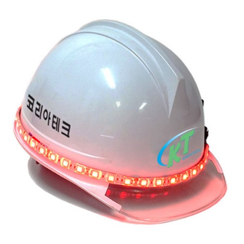 안전모 부착형 LED반사띠 건전지포함 - 레드